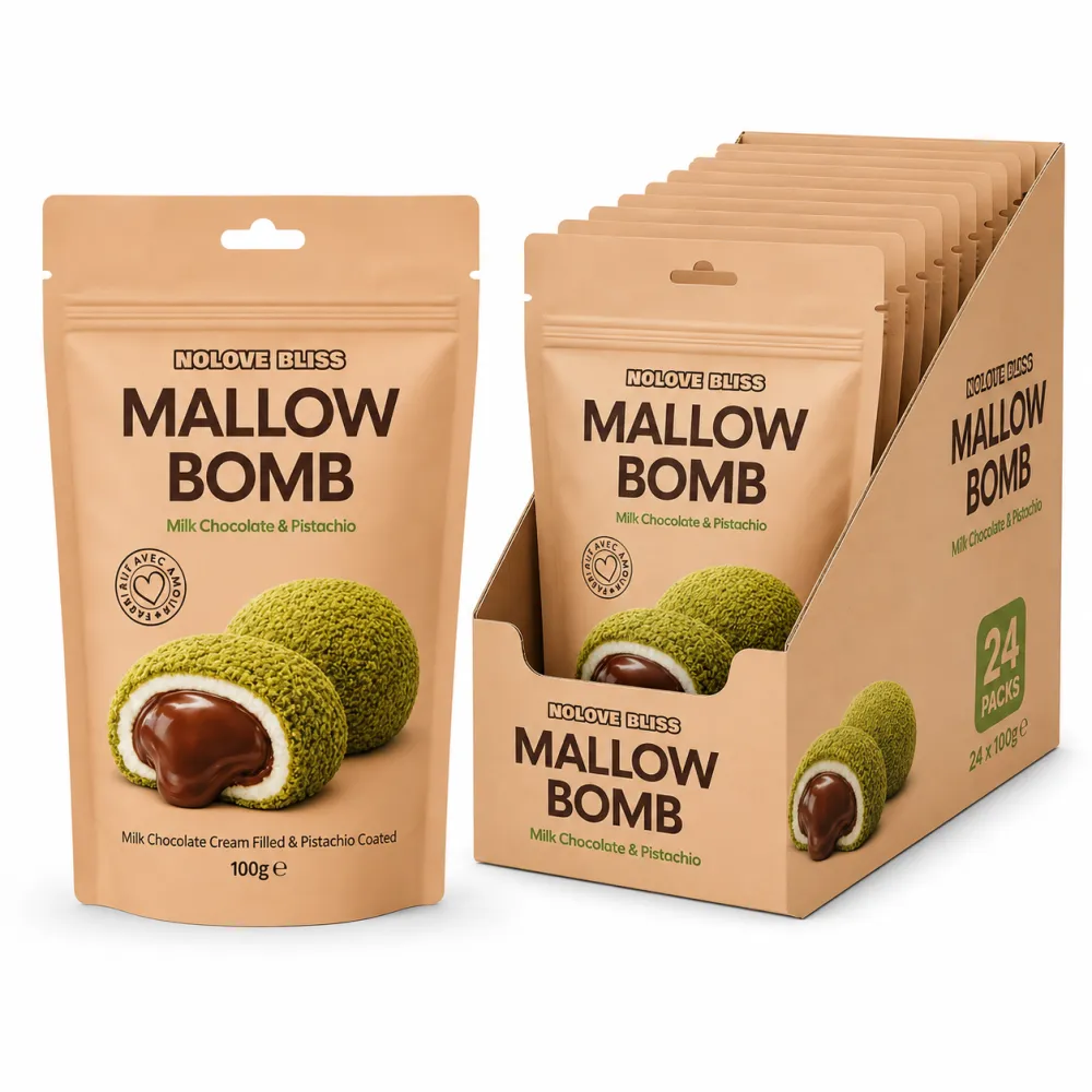 NOLOVE Mallow Bomb Milk Chocolate & Pistachio 100g