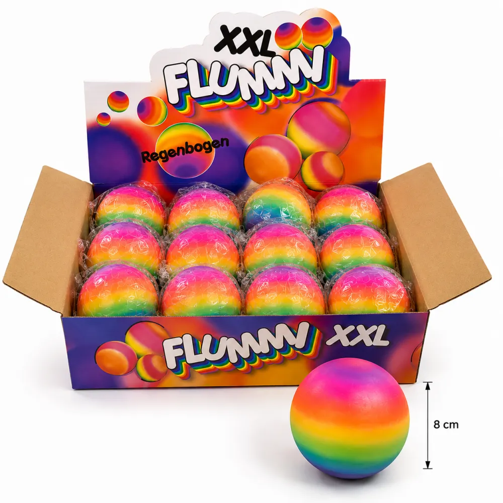 XXL Flummi Regenbogen 8cm
